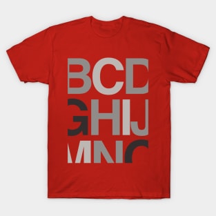 Gray alphabet T-Shirt